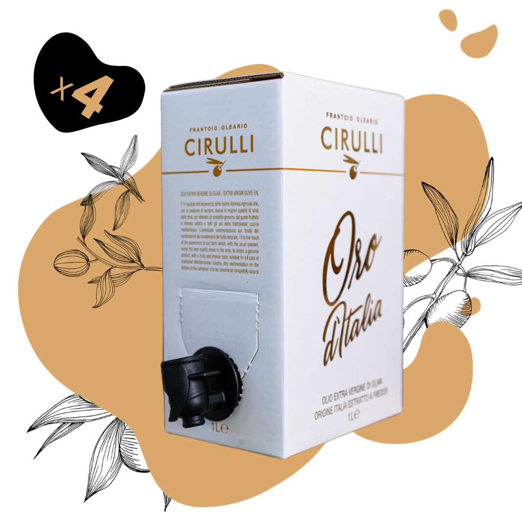 4 Bag in box di olio extravergine Biologico • 4 X 1 Litro