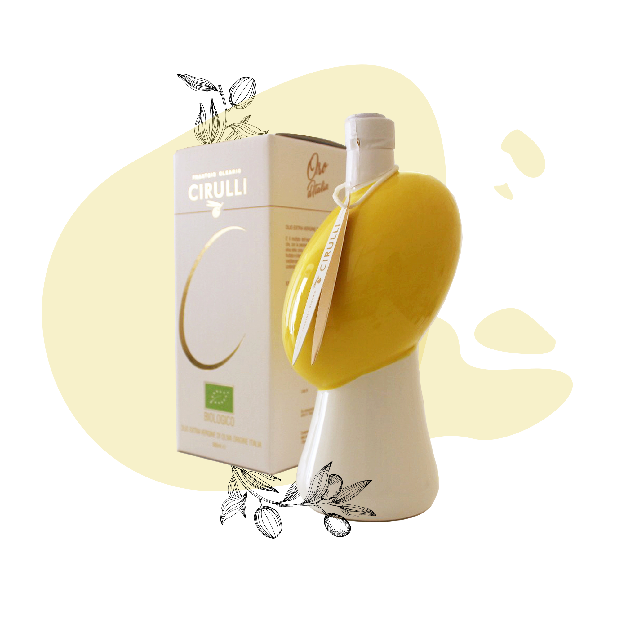 Orcio di olio extravergine di oliva • 250ml • Giallo