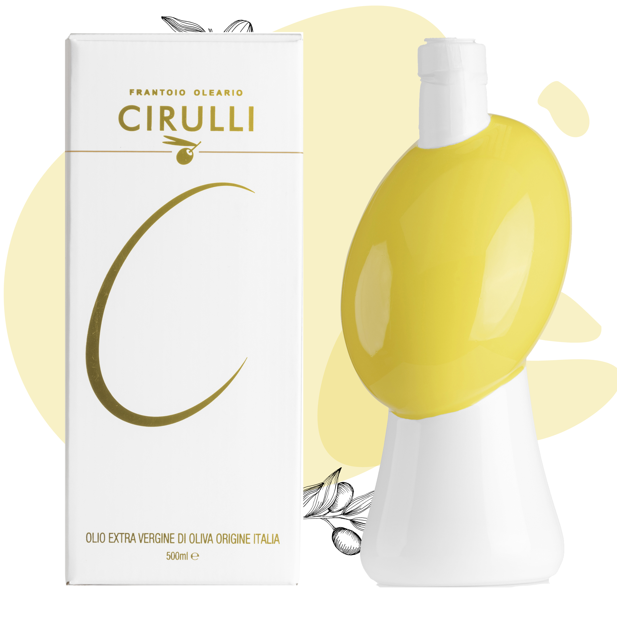 Orcio di olio extravergine di oliva • 250ml • Giallo