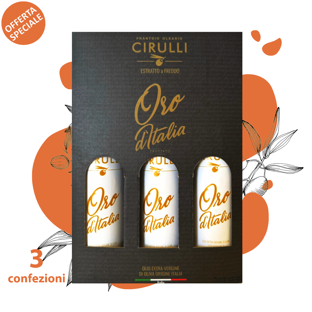 Offerta 3 Valigette da 3 bottiglie di olio extravergine • 500ml