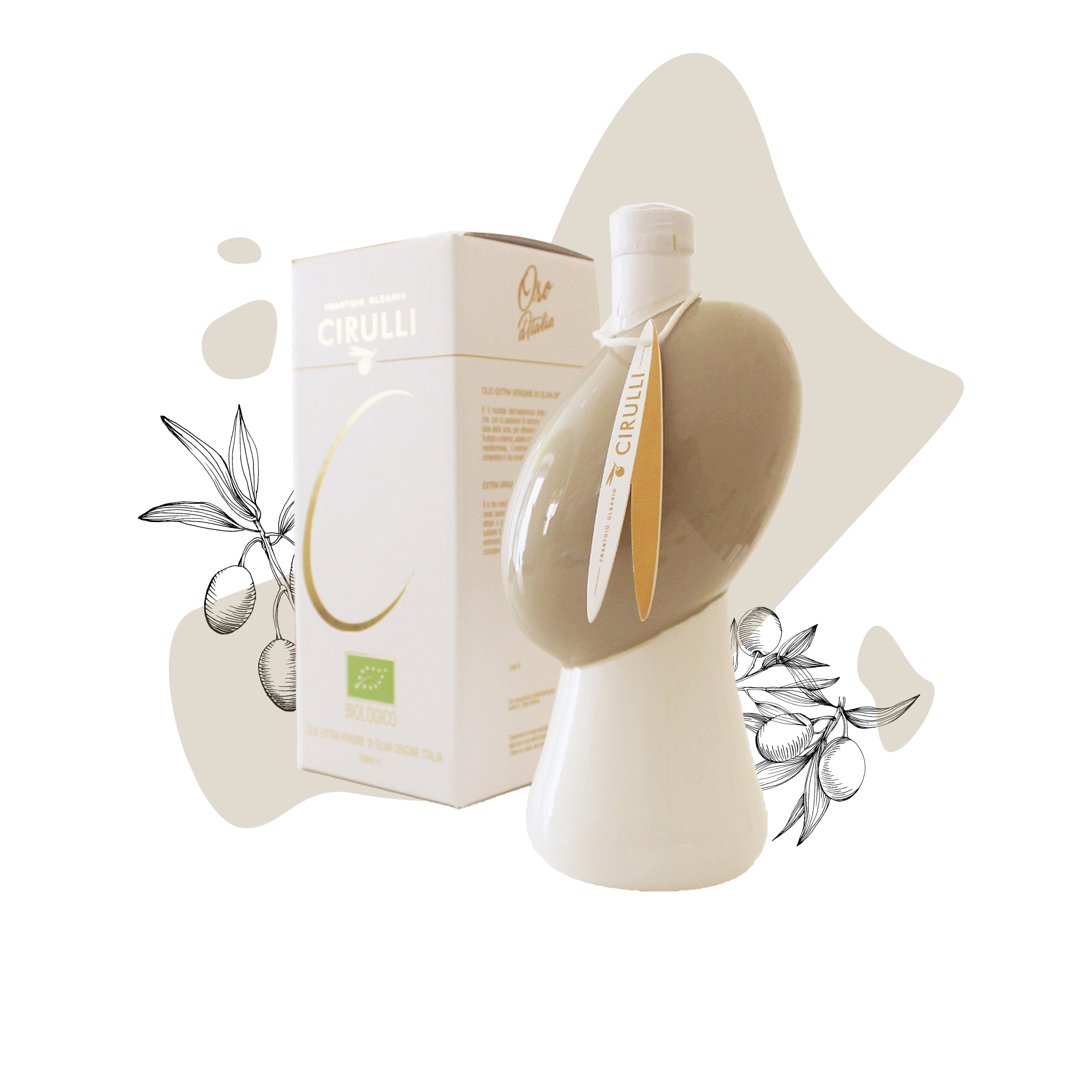 Orcio di olio extravergine Biologico • 500ml • Tortora