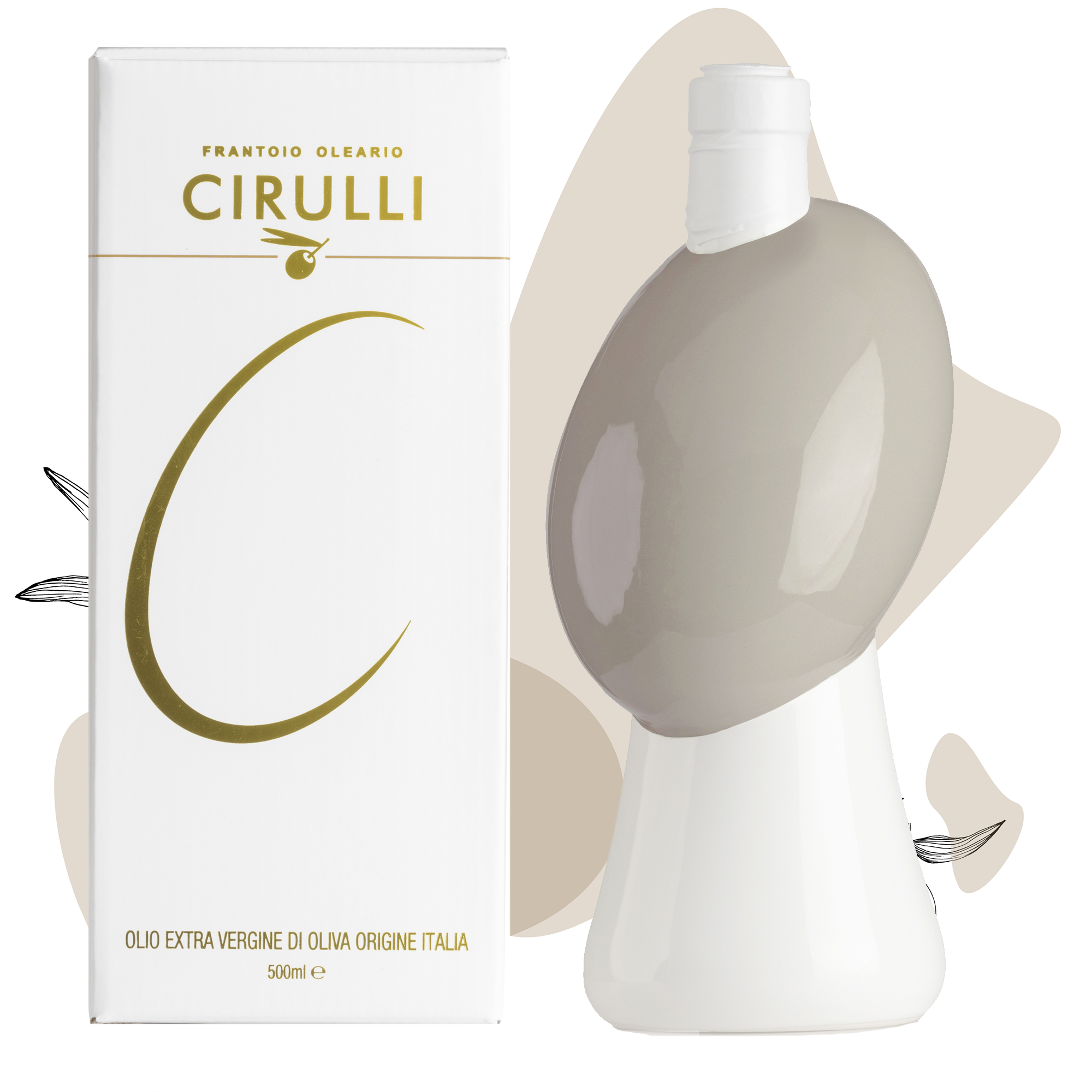 Orcio di olio extravergine di oliva • 500ml • Tortora