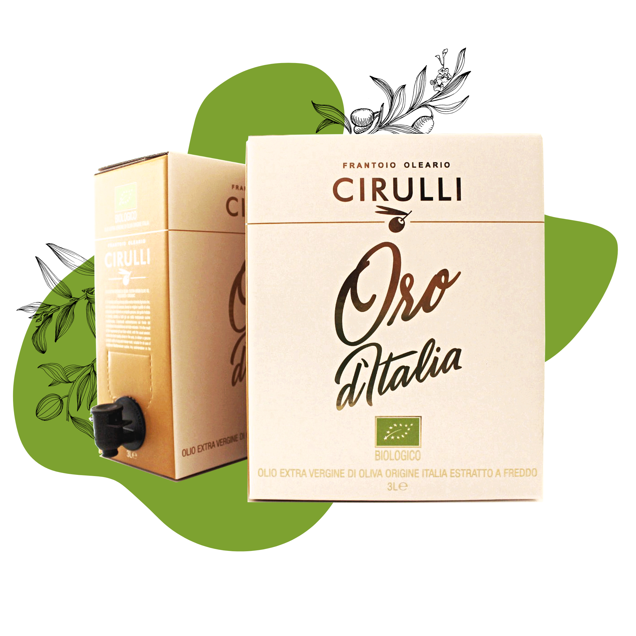 Bag in box di olio extravergine Biologico • 3 Litri