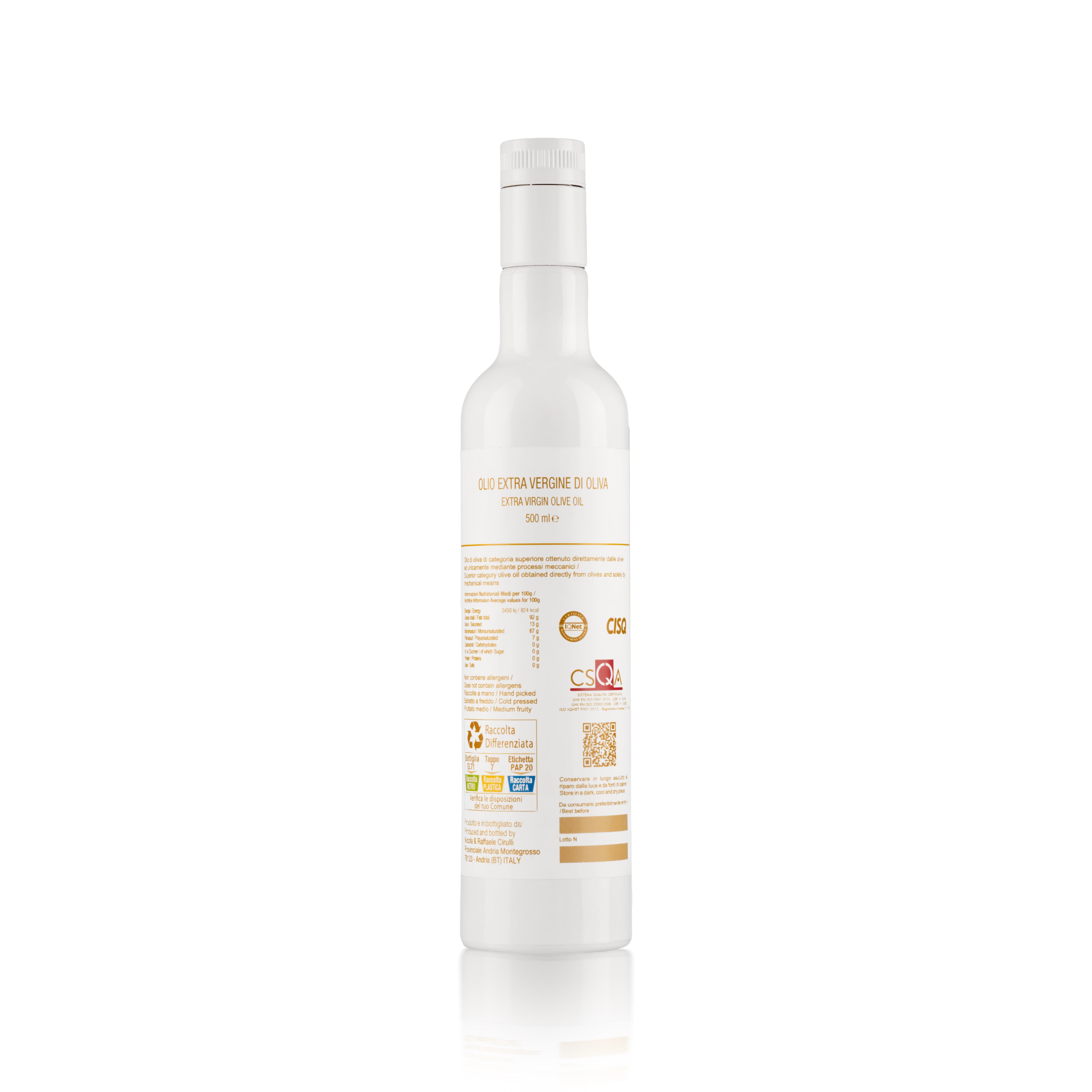 6 bottiglie di olio extravergine Biologico • 6 X 500ml