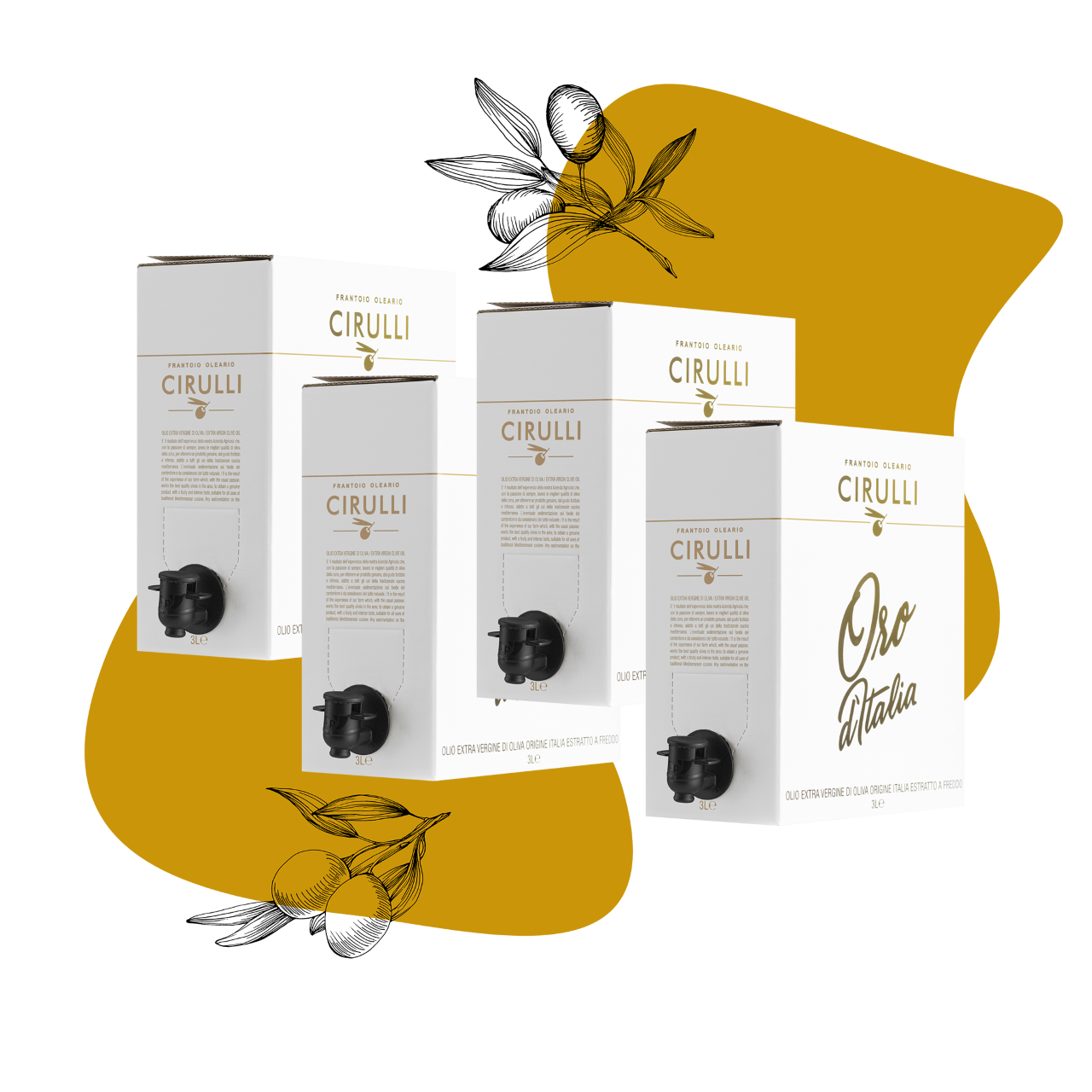 4 Bag in box di olio extravergine di oliva • 4 X 3 Litri