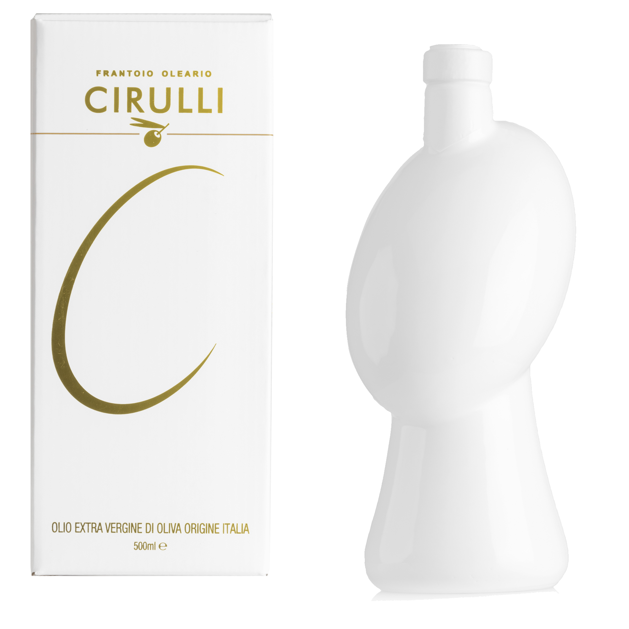 Orcio di olio extravergine di oliva • 500ml • Bianco